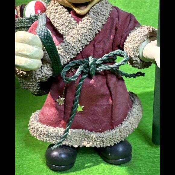 Vintage Kurt Adler Disney MICKEY MOUSE SANTA 8" Fabric Mache 1989 - Picture 4 of 9